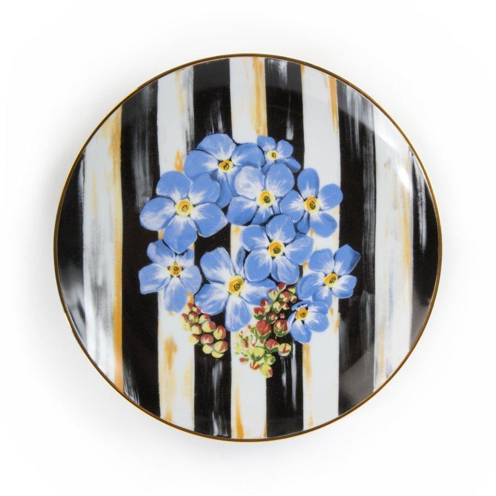 MacKenzie Childs Thistle & Bee Salad PlateForget-Me-Not