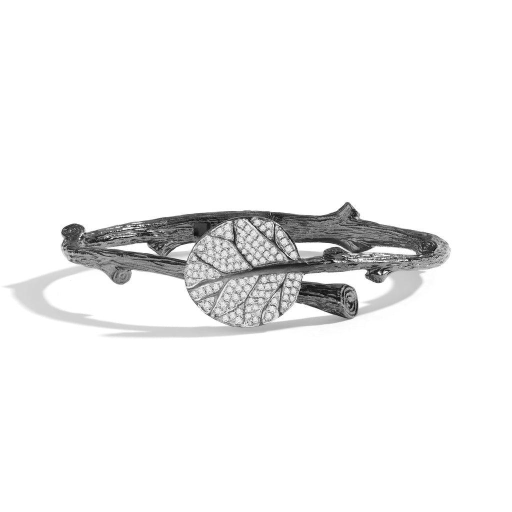 Michael Aram Botanical Leaf Bangle Bracelet with Diamonds 523807411DI