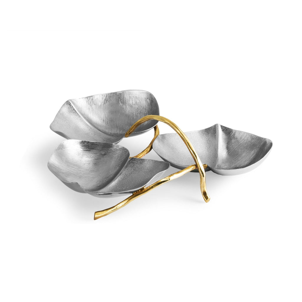 Michael Aram Lodhi Garden Lily Pad Triple Dish 175628