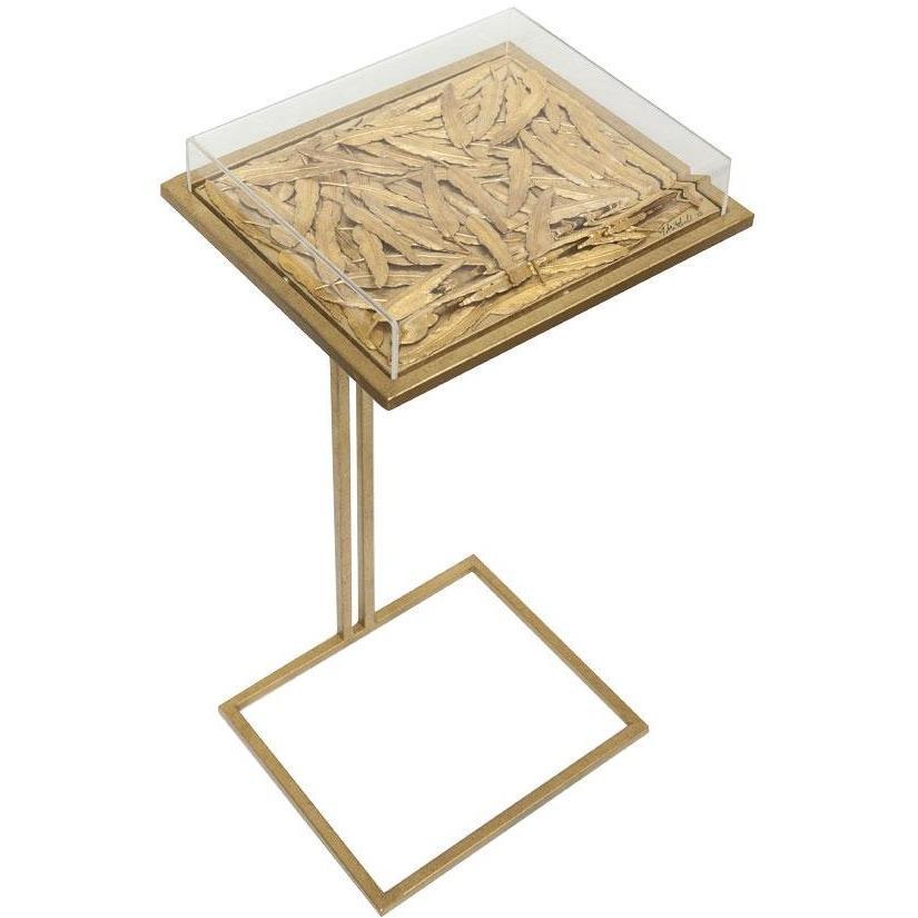Tommy Mitchell Feathers Cocktail Table Large Gilded 000LCTF