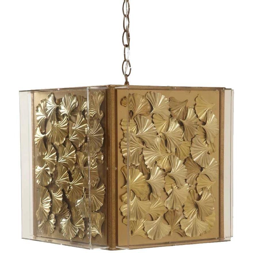 Tommy Mitchell  Gilded Gingko Chandelier Large 000MGCG-L