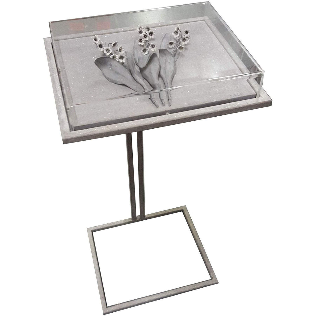 Tommy Mitchell Lily of the Valley Cocktail Table Large Zinc 00LCZLV