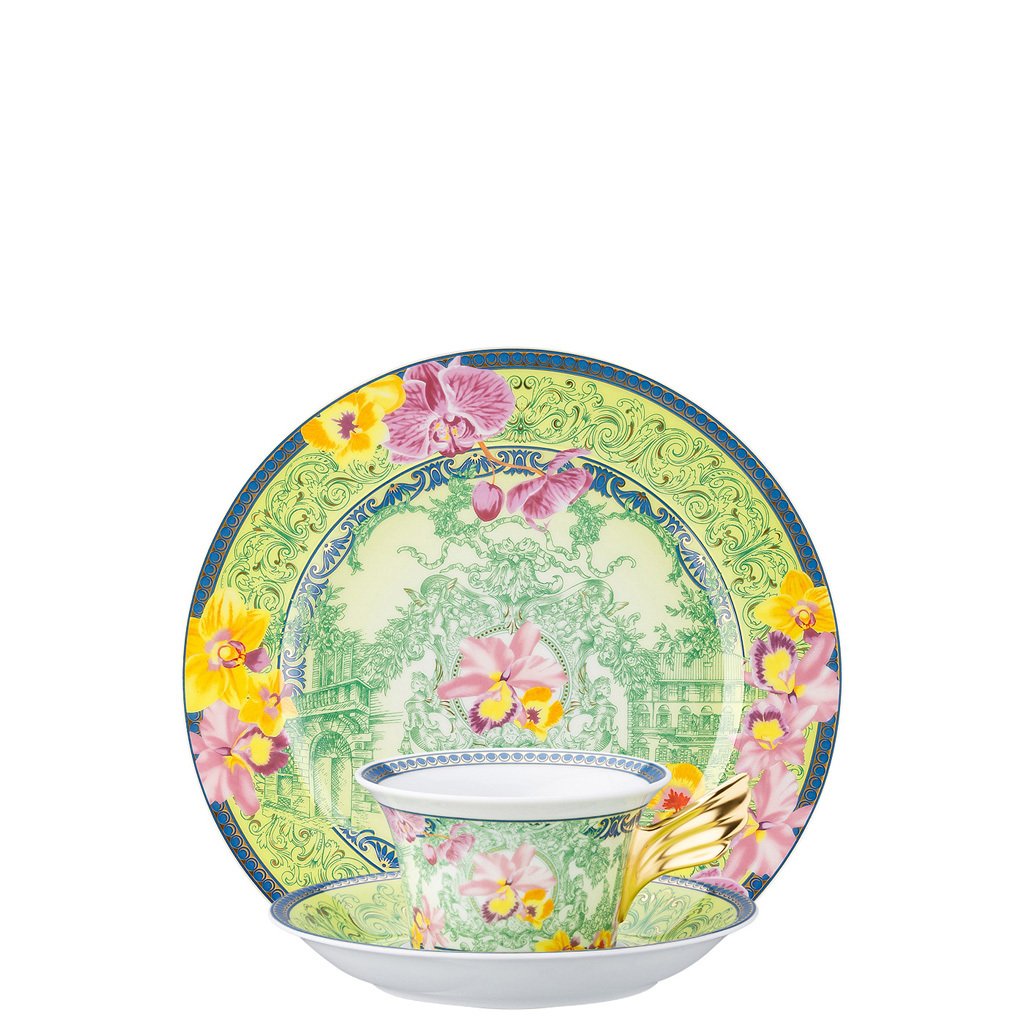 Verasce 25 Years D.V. Floralia Tea Cup Tea Saucer & Dessert Plate Set 3 pieces 19300-409981-28604