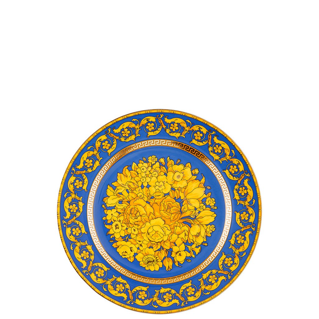 Versace 25 Years Floralia Blue Dessert Plate 8.5 inch 19300-409976-28602