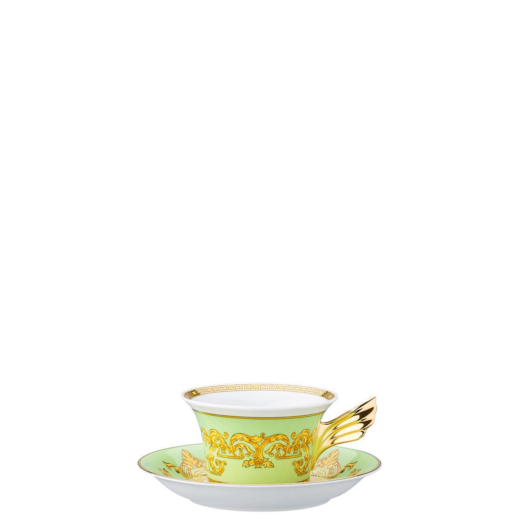 Versace 25 Years Green Floralia Tea Cup & Tea Saucer 19300-409979-28599