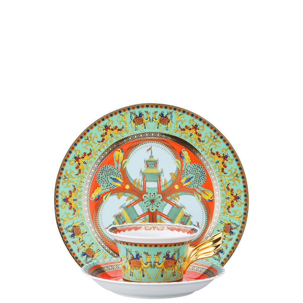 Versace 25 Years Marco Polo Tea Cup Tea Saucer & Dessert Plate Set 3 pieces 19300-406635-28604