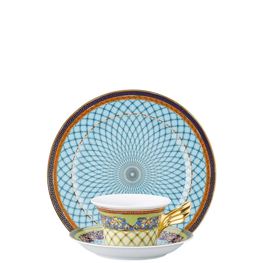 Versace 25 Years Russian Dream Tea Cup Tea Saucer & Dessert Plate Set 3 pieces 19300-409612-28604