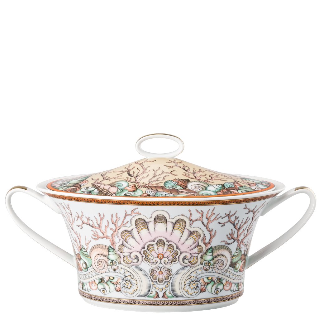 Versace Etoiles De La Mer Vegetable Bowl covered 54 ounce 10490-403647-11320