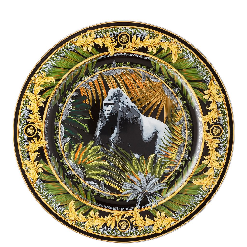 Versace La Regne Animal Wall Plate Bob Gorilla 11.75 inch 19300-403666-20030