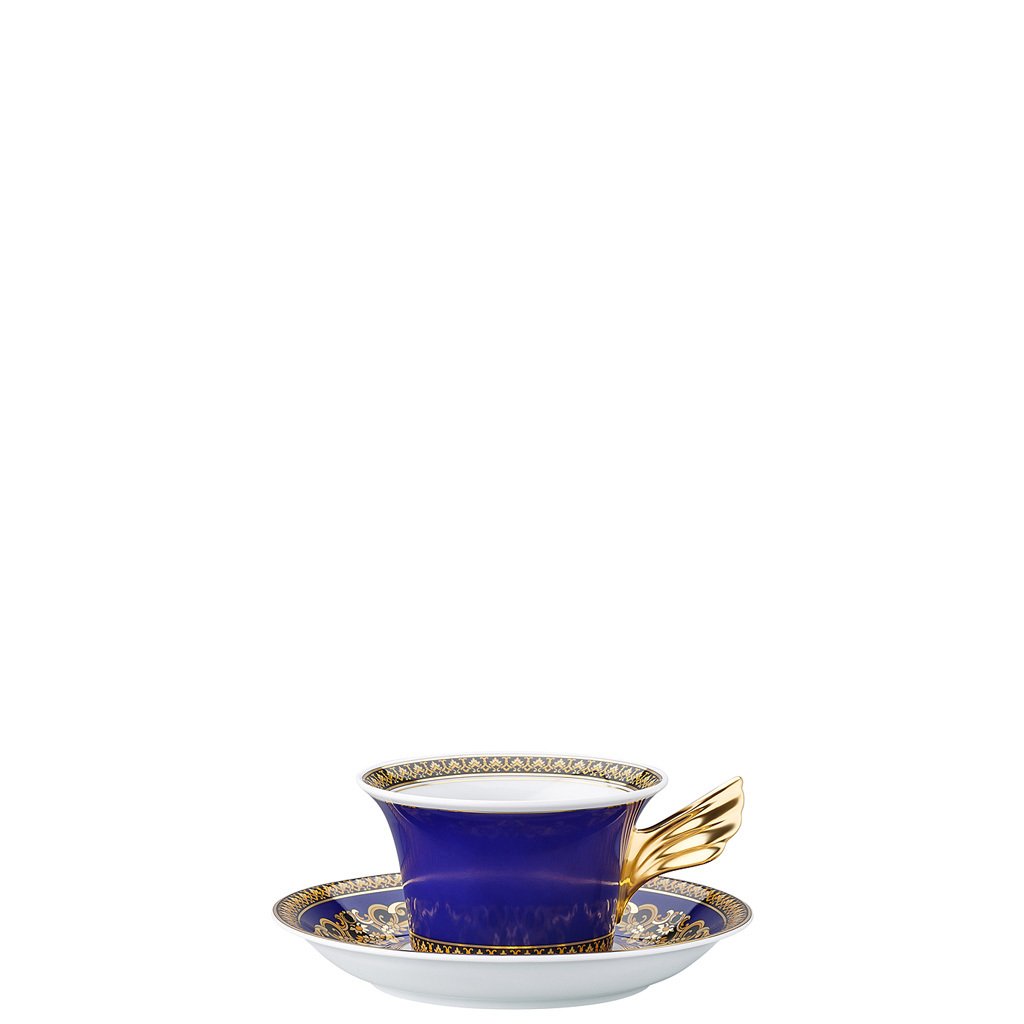 Versace Medusa Blue 25 Years Tea Cup & Tea Saucer 19300-409620-28599