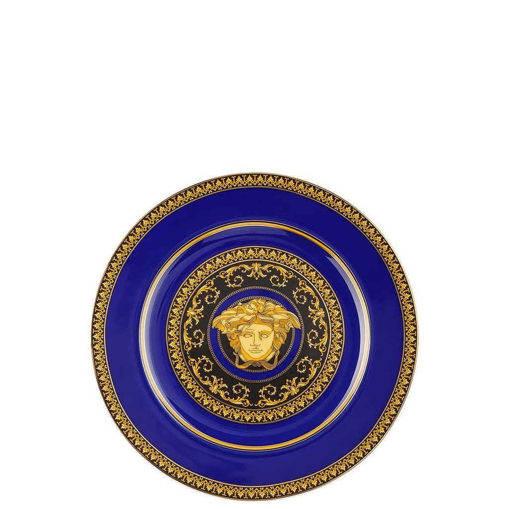 Versace Medusa Blue 25 Years Dessert Plate 8.5 inch 19300-409620-28602