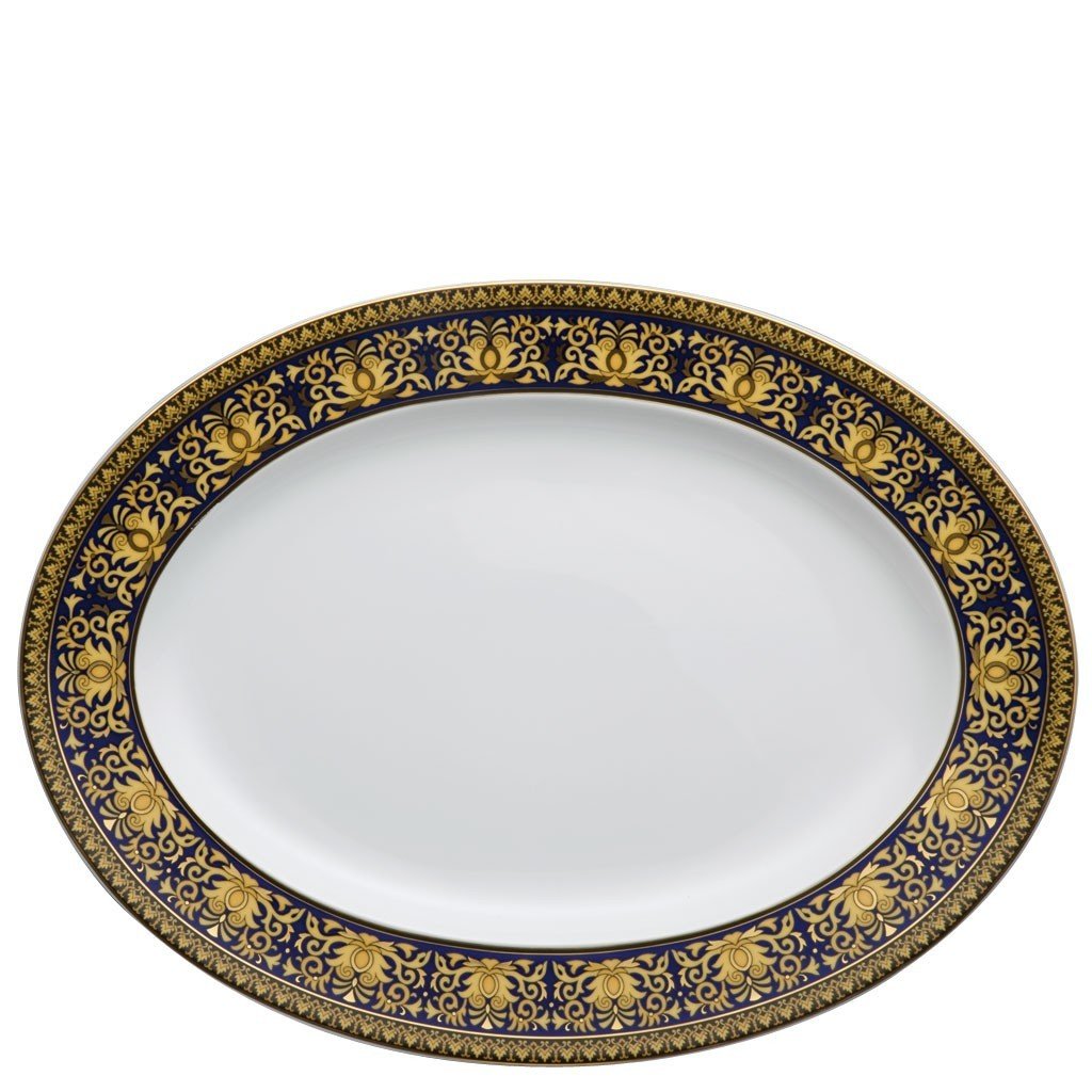 Versace Medusa Blue Platter 15.75 inch 19325-409620-12740