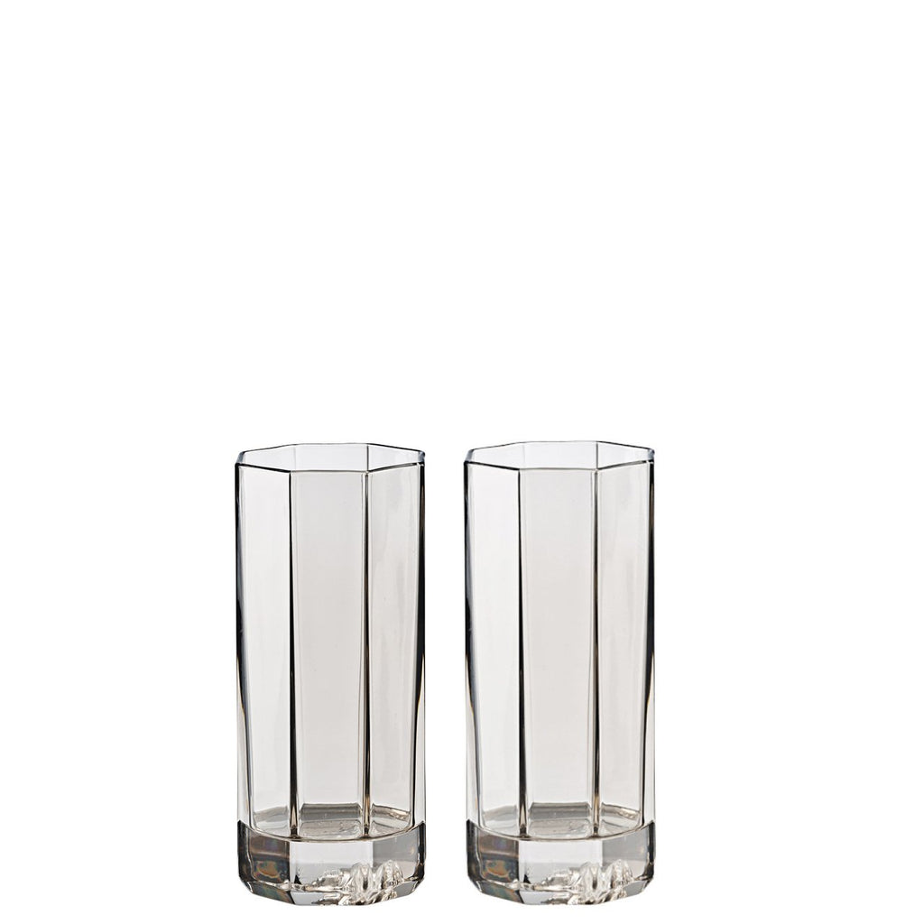 Versace Medusa Lumiere Haze Longdrink Glass set of two 8 ounce 20665-321392-48874