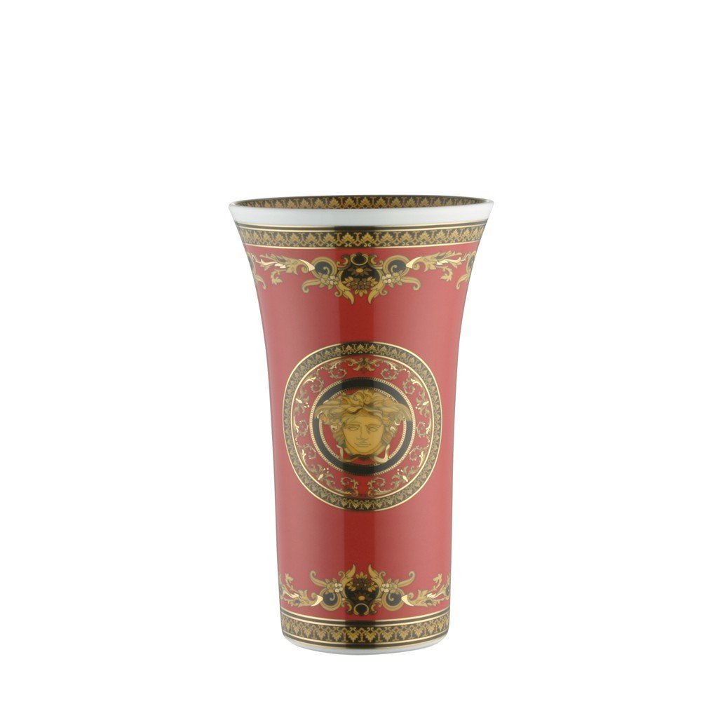 Versace Medusa Red Vase Porcelain 10.25 inch 14091-102721-26026