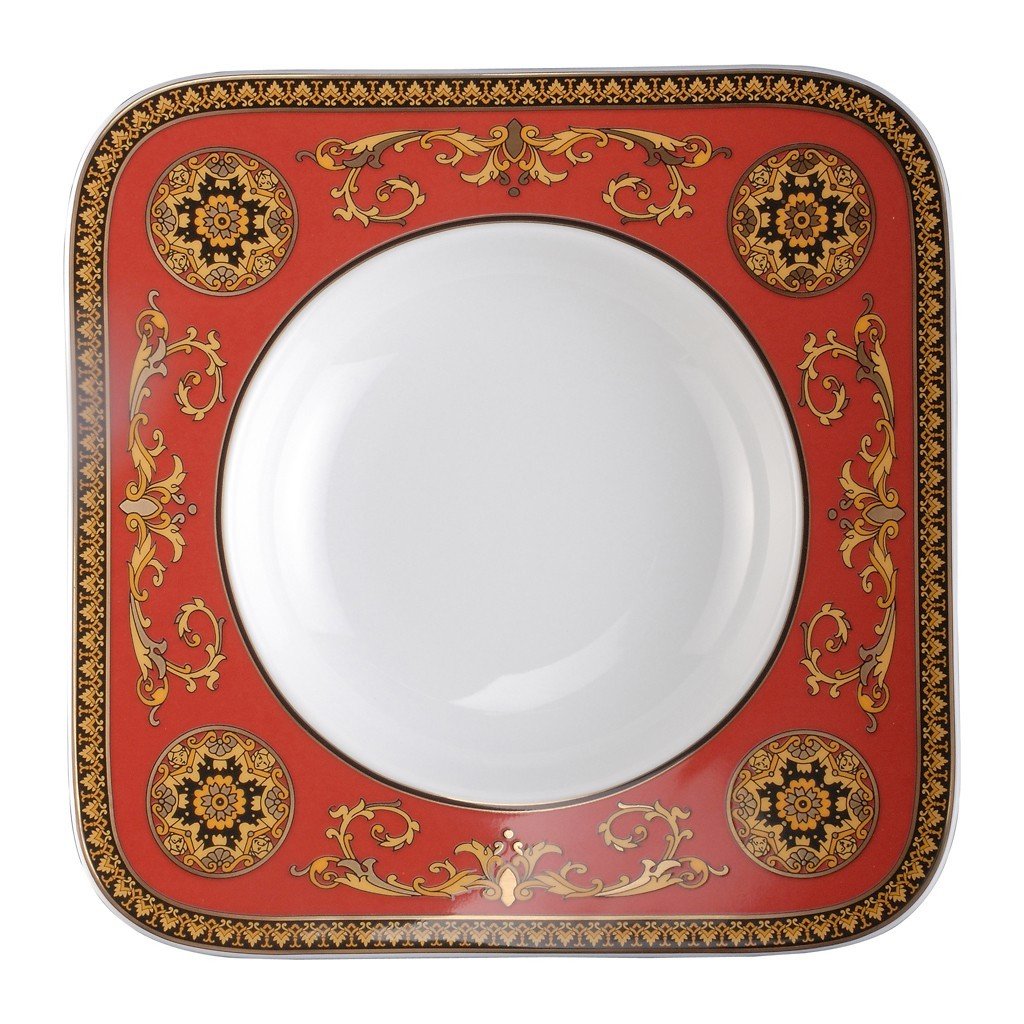 Versace Medusa Red Rim Soup 9 inch 19750-409605-16123