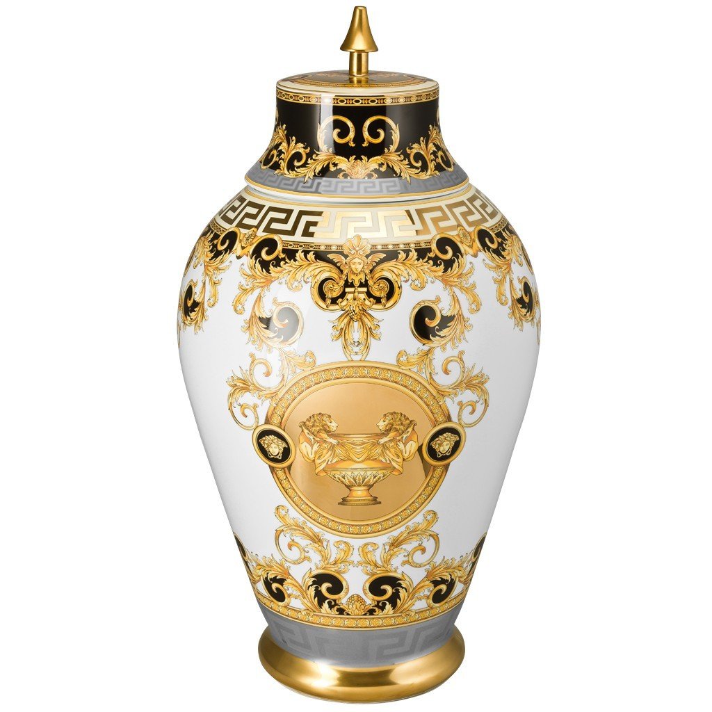 Versace Prestige Gala Vase with Lid 30 inch 14451-403637-26776