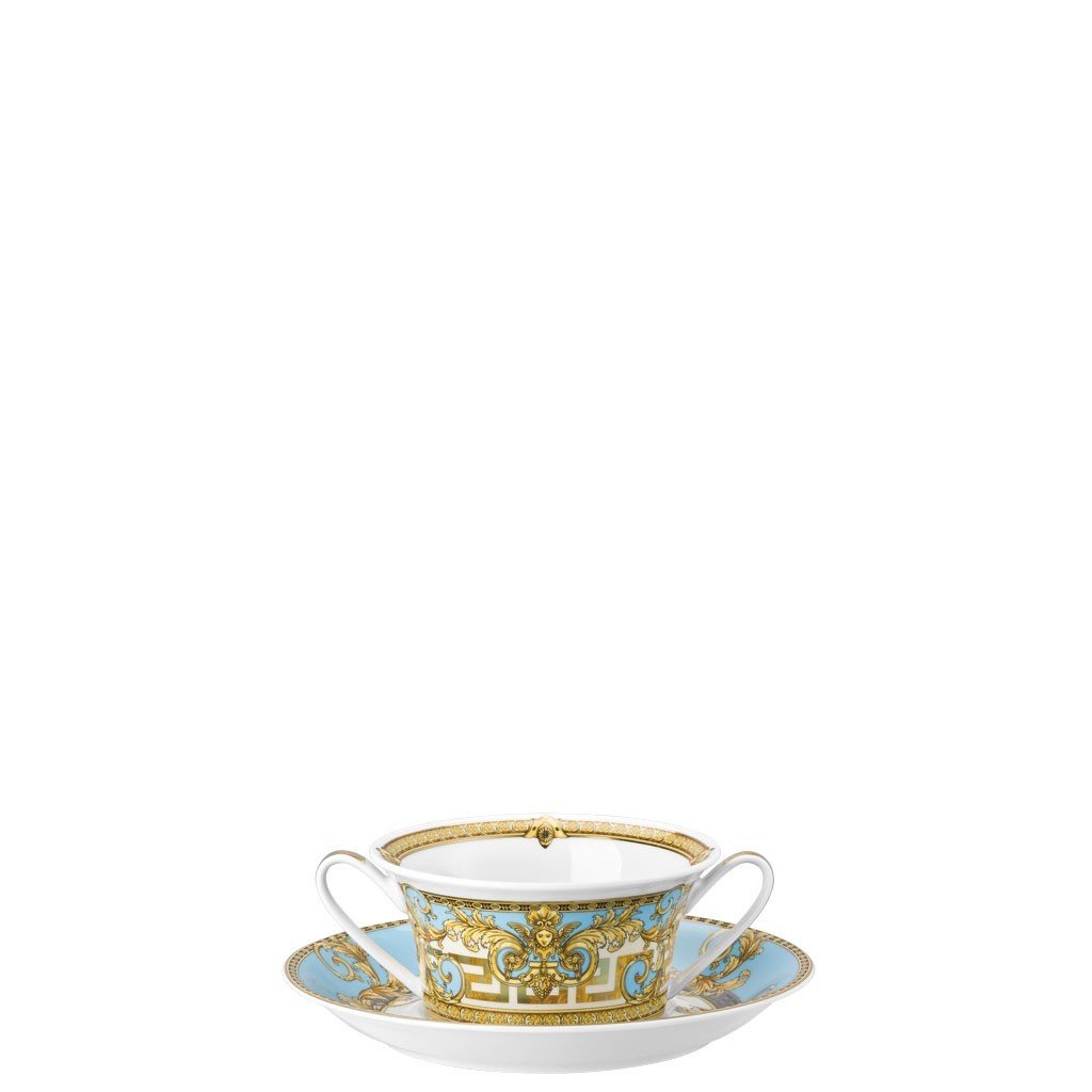 Versace Prestige Gala Le Bleu Cream Soup Cup 10 ounce 19325-403638-10422