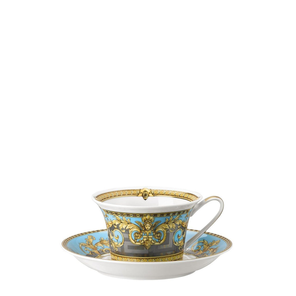 Versace Prestige Gala Le Bleu Tea Cup & Saucer 6.33 inch 7 ounce 19325-403638-14640