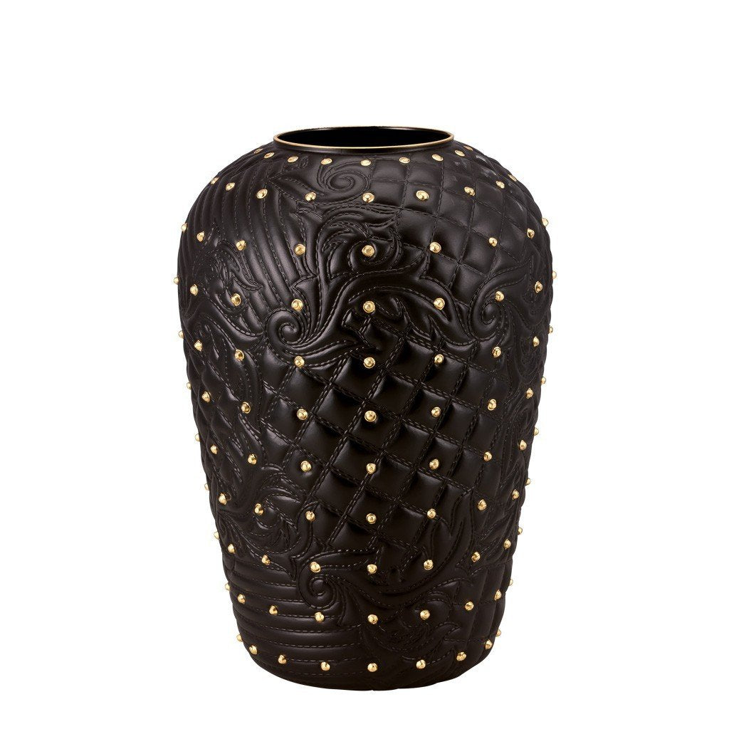Versace Vanitas Black Black gold Vase 12.25 inch 14415-105851-26031